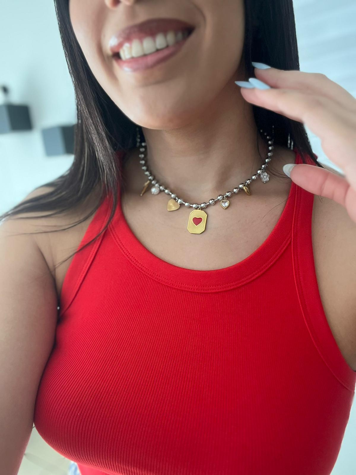 Big Red Heart Necklace